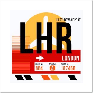 London Heathrow (LHR) Airport // Sunset Baggage Tag Posters and Art